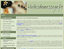 Tablet Screenshot of huilesdemassage.fr